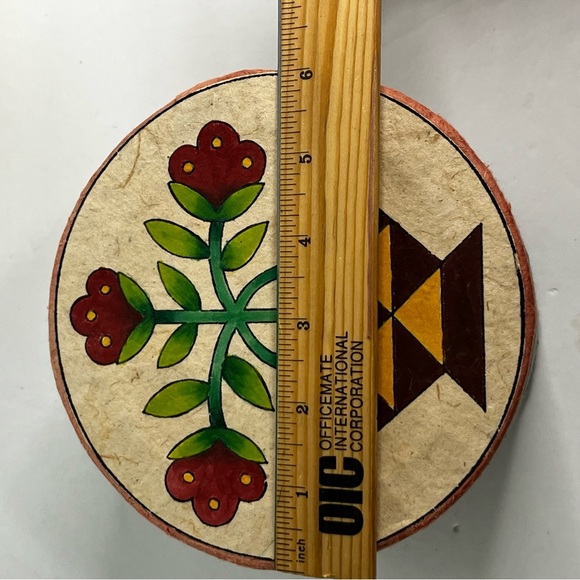 jim shore round cardboard hat boxes with lids folk art quilt pattern - Picture 3 of 10